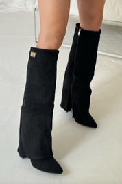 Lina | Kniehoge Laarzen Dames – Klassieke Laarzen met Puntneus & Rechte Schacht