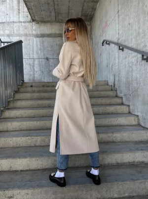 Noelle | Trenchcoat Dames Winter | Warme Jas met Ceintuur & Klassieke Pasvorm