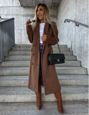 Noelle | Trenchcoat Dames Winter | Warme Jas met Ceintuur & Klassieke Pasvorm