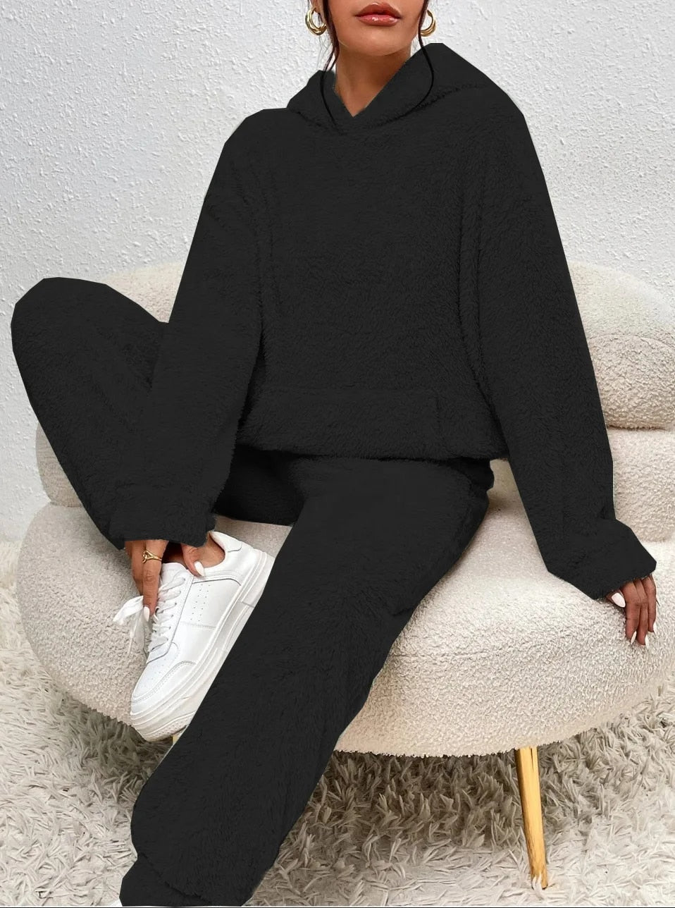 Joan | Comfy Huispak Dames Teddy Fleece | Warme 2-Delige Set Voor Herfst & Winter