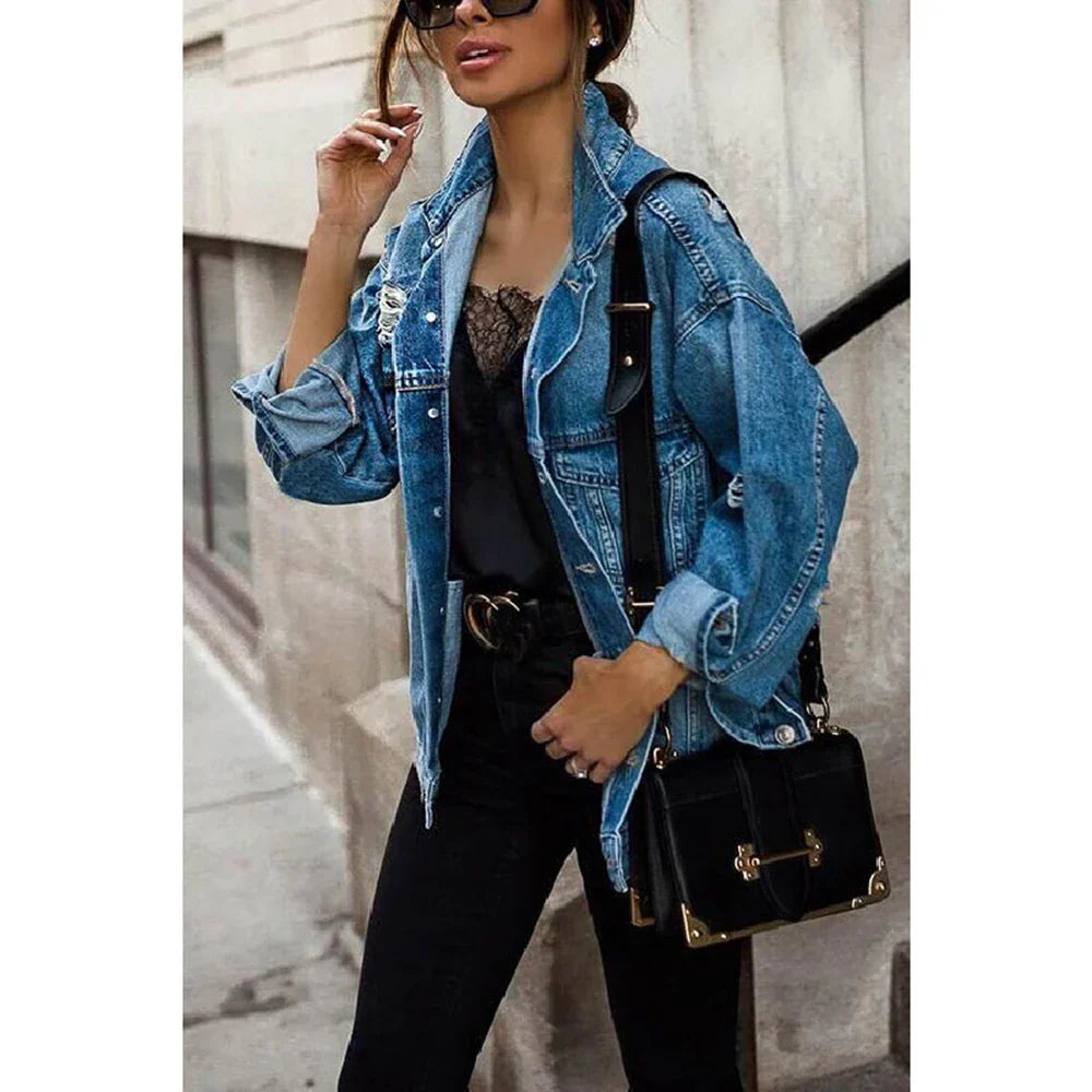 ISABELLE | Trendy Dames Spijkerjas Oversized Fit