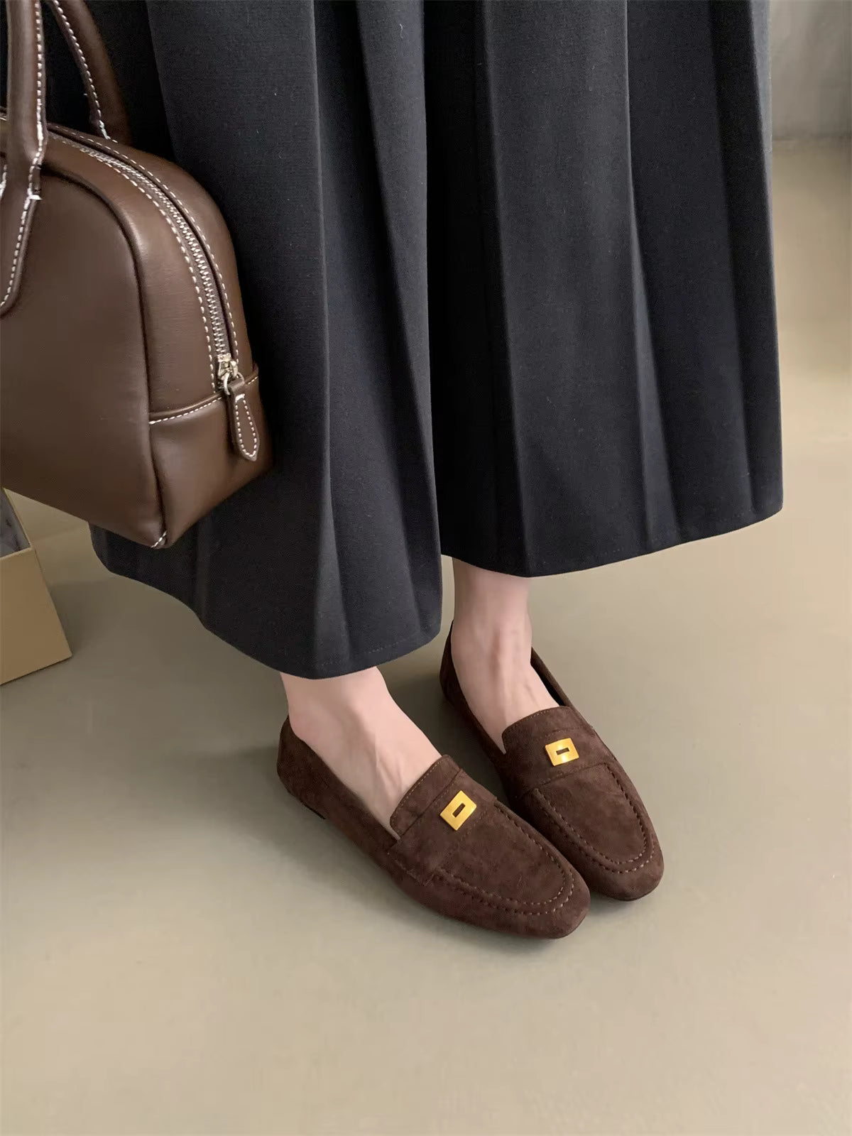 Ella| Dames Suède Loafers – Lichtgewicht, Klassiek & Comfortabel