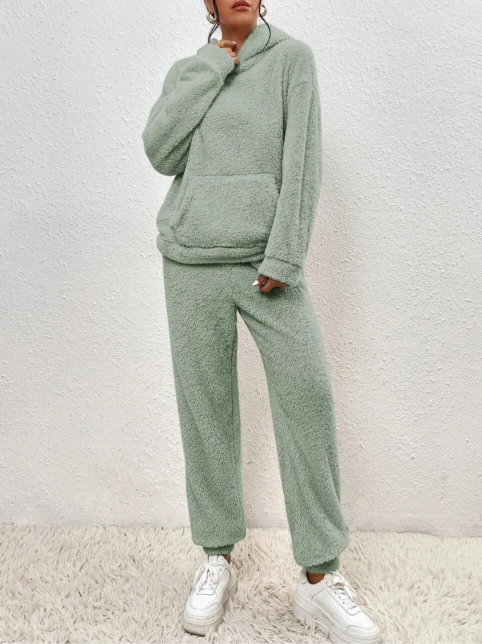 Joan | Comfy Huispak Dames Teddy Fleece | Warme 2-Delige Set Voor Herfst & Winter