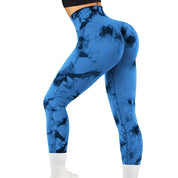 Liva | Dames Sportlegging met Marmerprint – Hoge Taille, Stretch & Comfortabele Fit