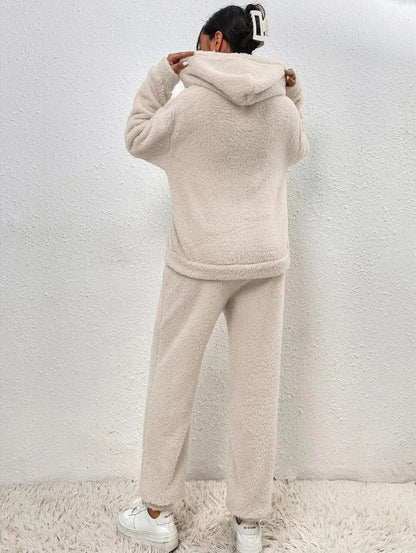 Joan | Comfy Huispak Dames Teddy Fleece | Warme 2-Delige Set Voor Herfst & Winter