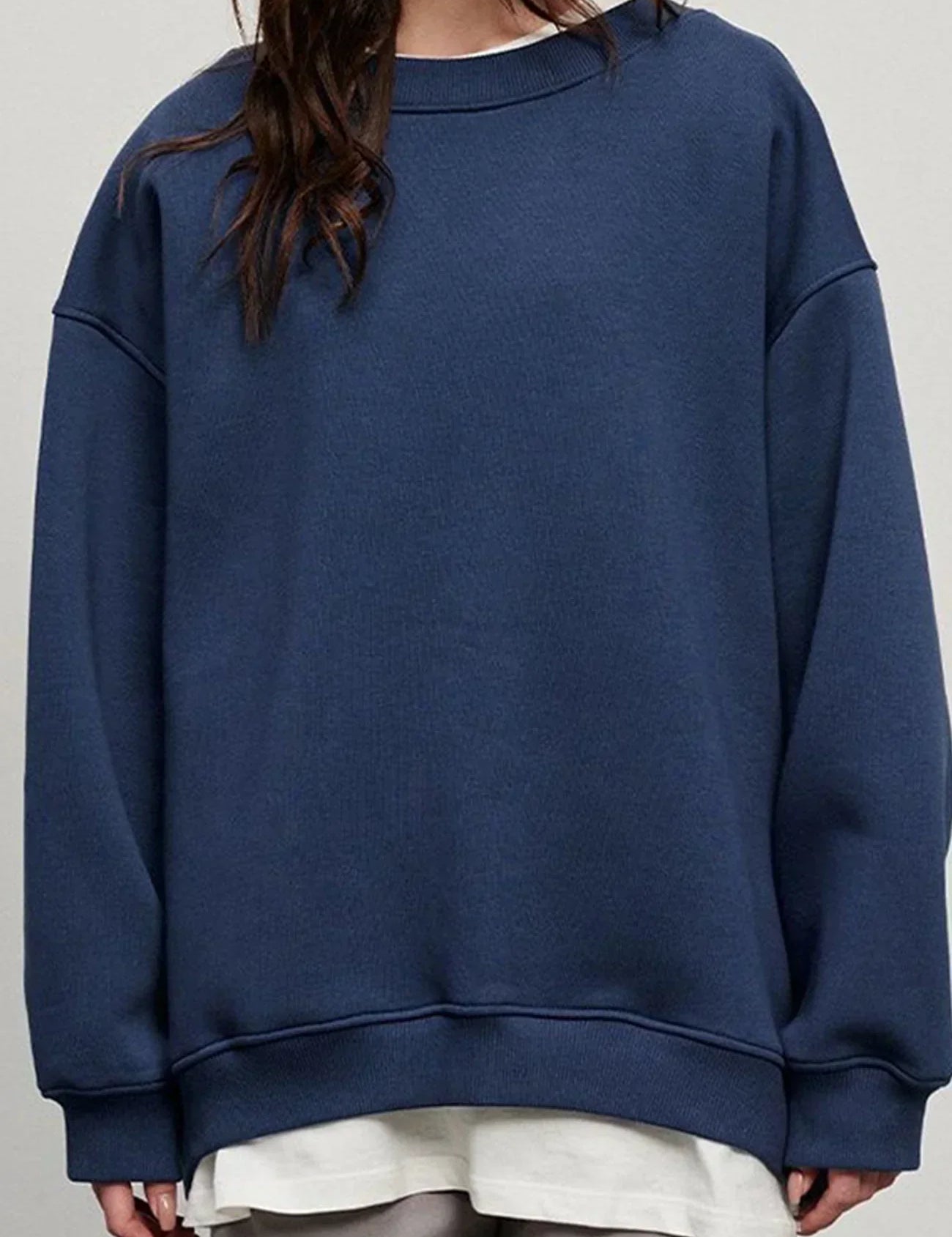 Mandy | Oversized Sweatshirt Dames – Comfortabele Katoenen Trui met Ronde Hals