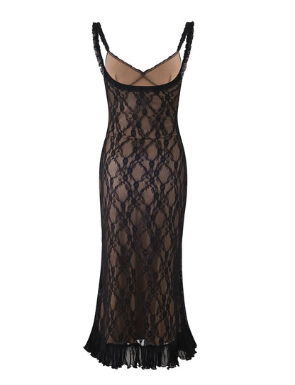 ISABELLE | Noir Élancé Maxi Jurk