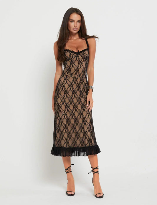 ISABELLE | Noir Élancé Maxi Jurk