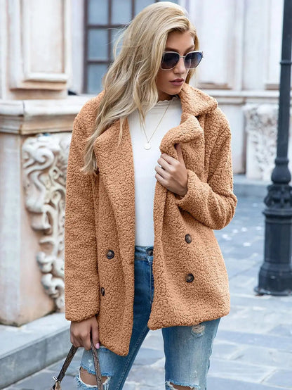 Lange Teddy Jas Dames | Chic, Zacht & Perfect voor de Winter