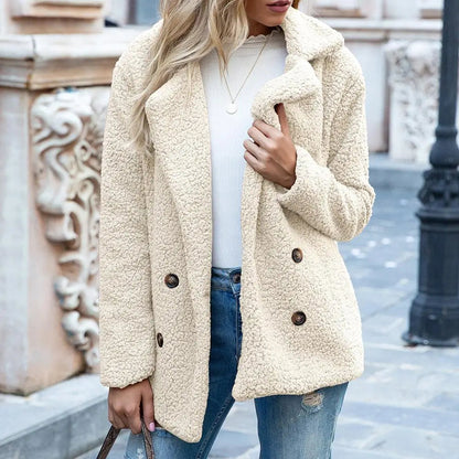 Lange Teddy Jas Dames | Chic, Zacht & Perfect voor de Winter