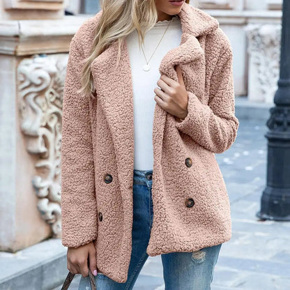 Lange Teddy Jas Dames | Chic, Zacht & Perfect voor de Winter