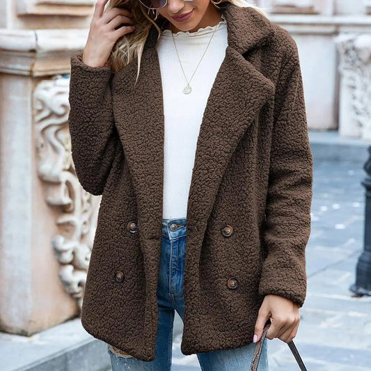 Lange Teddy Jas Dames | Chic, Zacht & Perfect voor de Winter