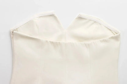 Sofia | Luxe Strapless Dames Top Met V-Hals En Antislip Detail – Elegant, Comfortabel & Blijft Perfect Zitten