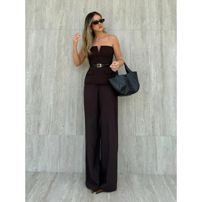 Sofia | Luxe Strapless Dames Top Met V-Hals En Antislip Detail – Elegant, Comfortabel & Blijft Perfect Zitten