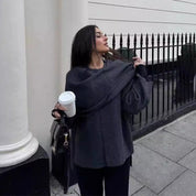 Noor Cozy Wollen Jas met Knopen & Zakken | Elegante Warmte