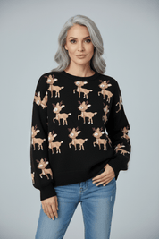 Juna | Oversized Jacquard Trui Dames – Warme & Stijlvolle Wintertrui