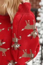 Juna | Oversized Jacquard Trui Dames – Warme & Stijlvolle Wintertrui