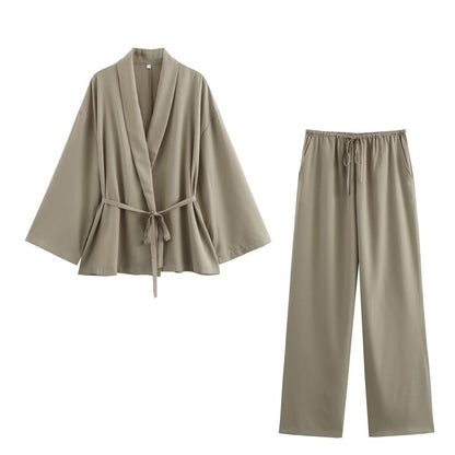 AMELIA | Linnen Kimono Set - Comfy, Trendy & Chic
