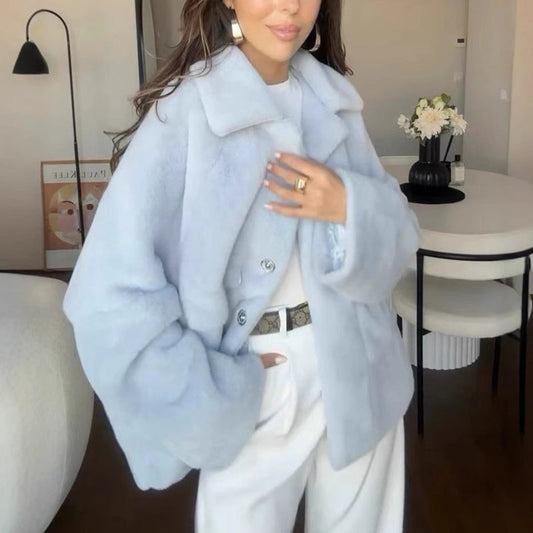Veloria Plush Dames Jas | Cozy Chic voor Herfst & Winter