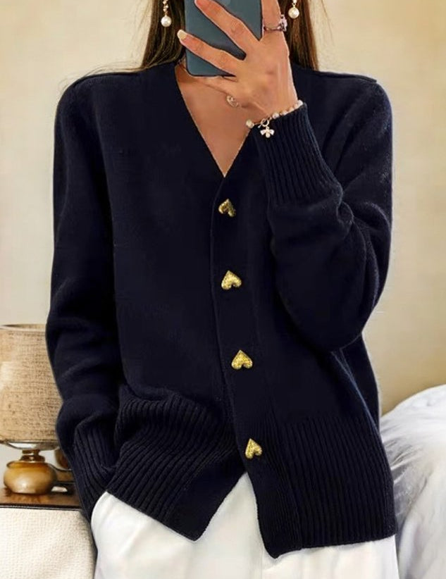 Liva | Dames V-Hals Vest – Vintage Look & Warme Wolmix voor Herfst en Winter