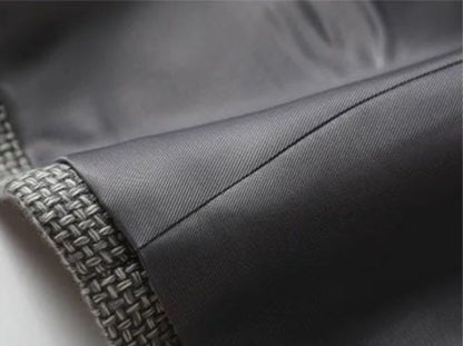 Amara | Grijs Gilet met Patroon en Knopen