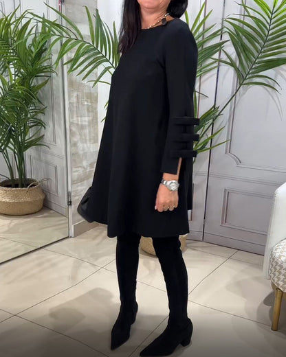 Lizz | Basic Casual Jurk Dames | Stijlvolle Lange Mouwen Jurk Voor Elke Dag