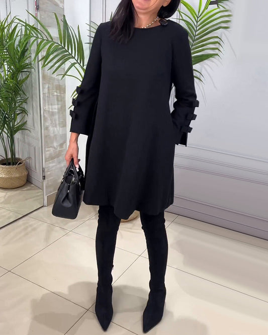 Lizz | Basic Casual Jurk Dames | Stijlvolle Lange Mouwen Jurk Voor Elke Dag