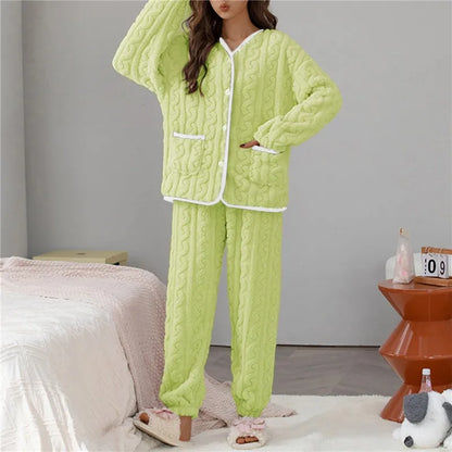 Lola | Pyjama Set Dames Winter | Warme & Tijdloze Nachtkleding Voor Koude Dagen
