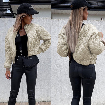 Elaine | Dames Bomber Jas Met Print | Trendy Tussenjas Voor Najaar