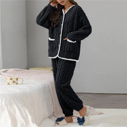 Lola | Pyjama Set Dames Winter | Warme & Tijdloze Nachtkleding Voor Koude Dagen