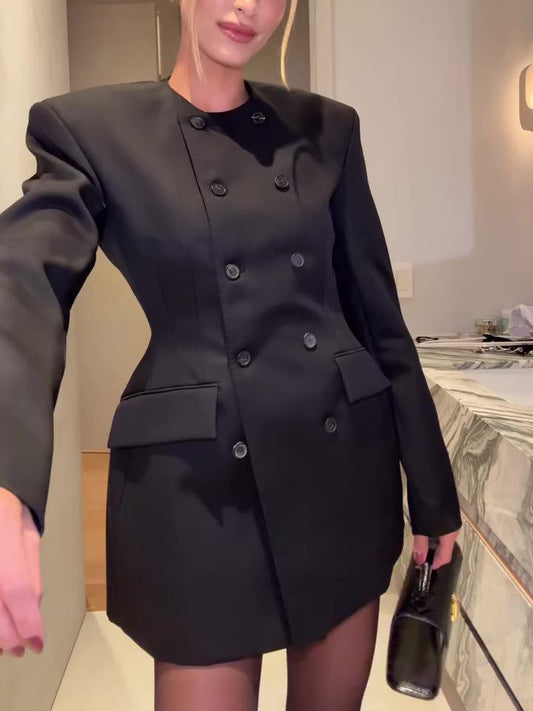 Lilly | Luxe Blazer Jurk Dames | Trendy & Chic Outfit voor Feestdagen