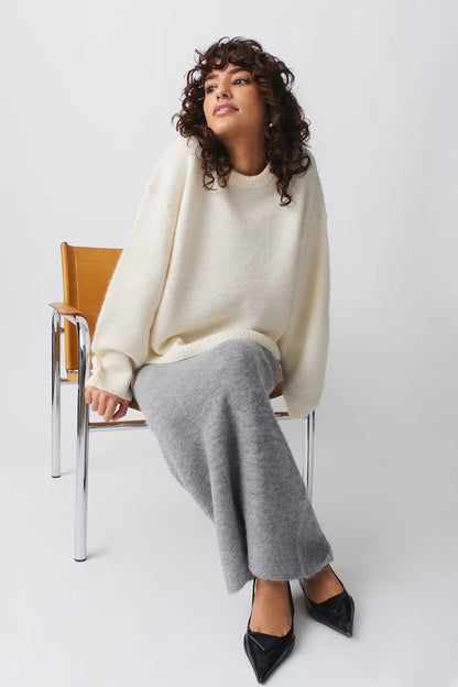 Oversized Trui Dames | Gebreide Zachte Trui met Ronde Hals