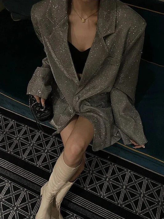 Beau | Glitter Blazer Dames | Glam Party Blazer Voor Feest & Avond