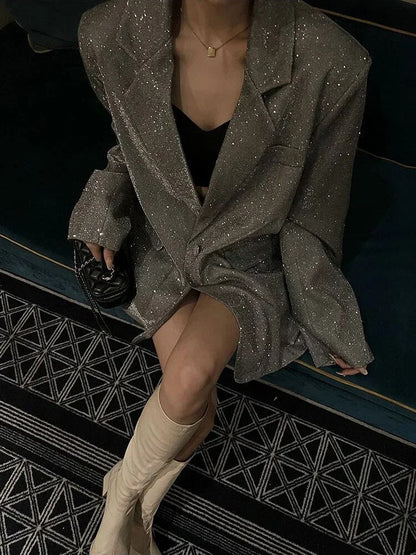 Beau | Glitter Blazer Dames | Glam Party Blazer Voor Feest & Avond