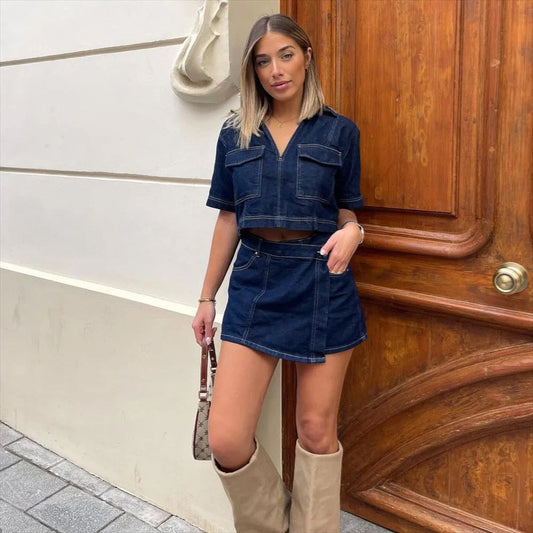 NOÉMIE | Denim Set – Trendy, Uniek & Zelfverzekerd!