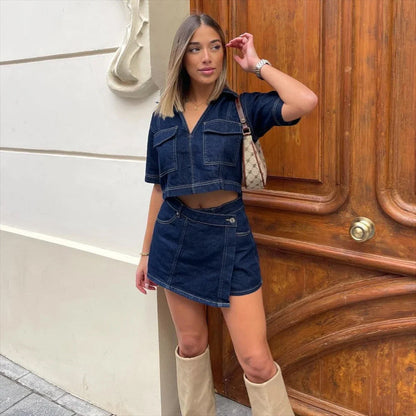 NOÉMIE | Denim Set – Trendy, Uniek & Zelfverzekerd!