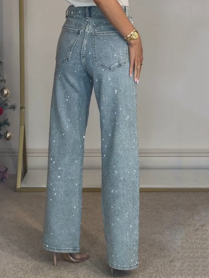 Liva | Glitter Jeans voor Dames – Perfect voor Feestjes & Avondlooks