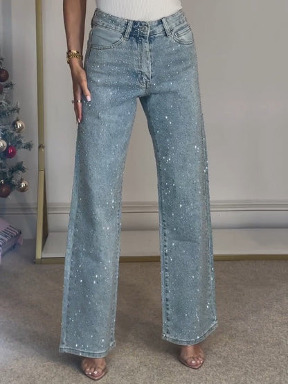 Liva | Glitter Jeans voor Dames – Perfect voor Feestjes & Avondlooks