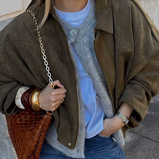 FAYE | Oversized Suede Jacket