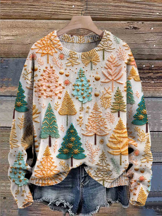 Dames Gebreide Kersttrui | Effen, Comfortabele Feestkleding voor de Winter