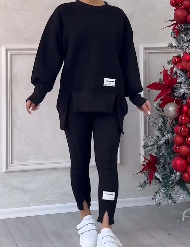 Noa | Oversized Dames Trainingspak – Warme Winterset met Lange Trui & Legging