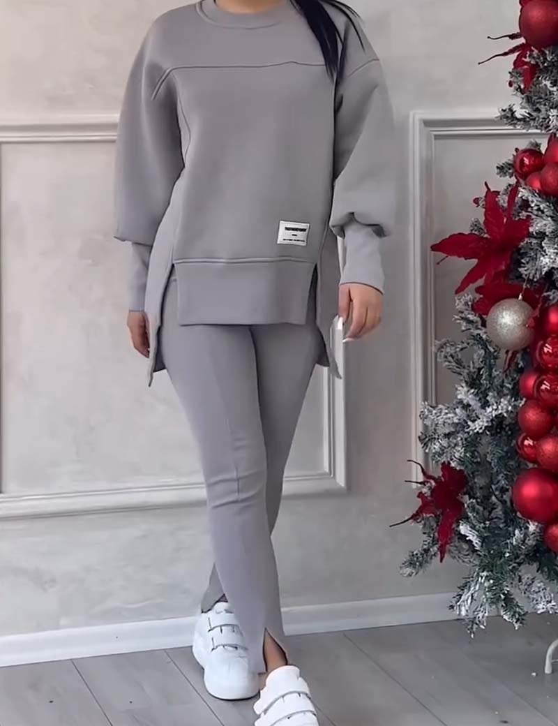 Noa | Oversized Dames Trainingspak – Warme Winterset met Lange Trui & Legging