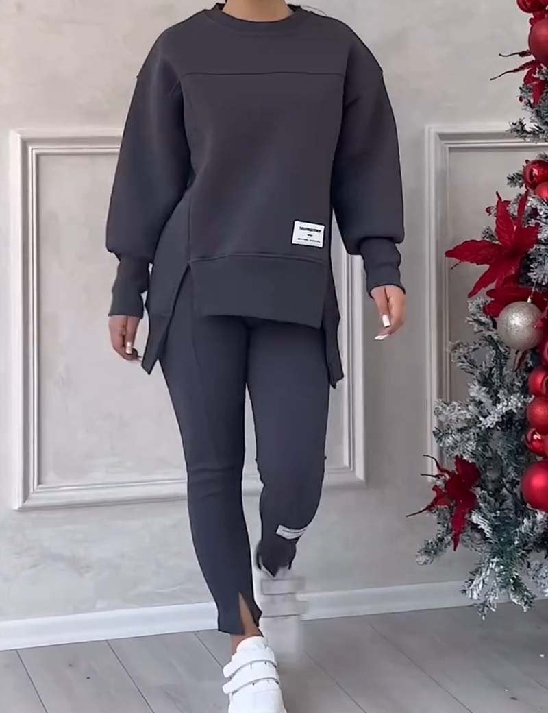 Noa | Oversized Dames Trainingspak – Warme Winterset met Lange Trui & Legging