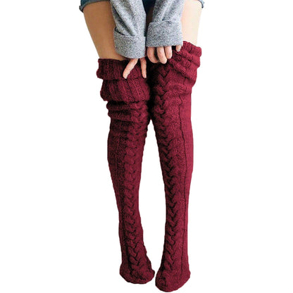 Nora Gebreide Knie Sokken Vrouwen | Cozy Warme Beenwarmers Voor Winter Layering
