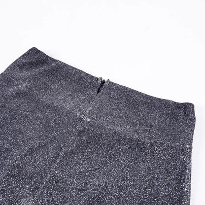 Glitter Broek Dames – Hoge Taille Feestbroek met Comfortabele Pasvorm