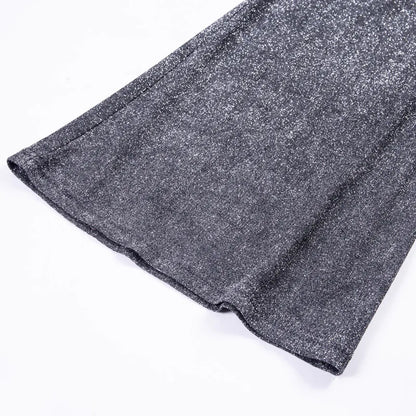 Glitter Broek Dames – Hoge Taille Feestbroek met Comfortabele Pasvorm