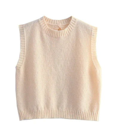 Éloise | Gebreide Zomertop met Open Rug Beige