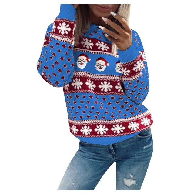 Liva | Dames Kersttrui Gebreid – Warme Winter Christmas Sweater Casual