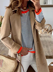 Gestreepte Trui Dames | Gebreide Trui met Klassiek Streepdesign