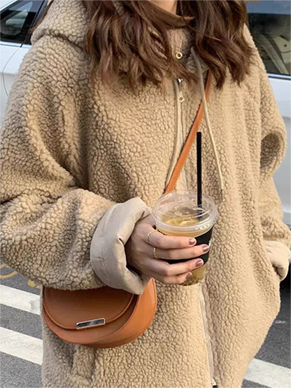 Nora | Dames Omkeerbare Fleecejas – Warm, Met Capuchon & Rits